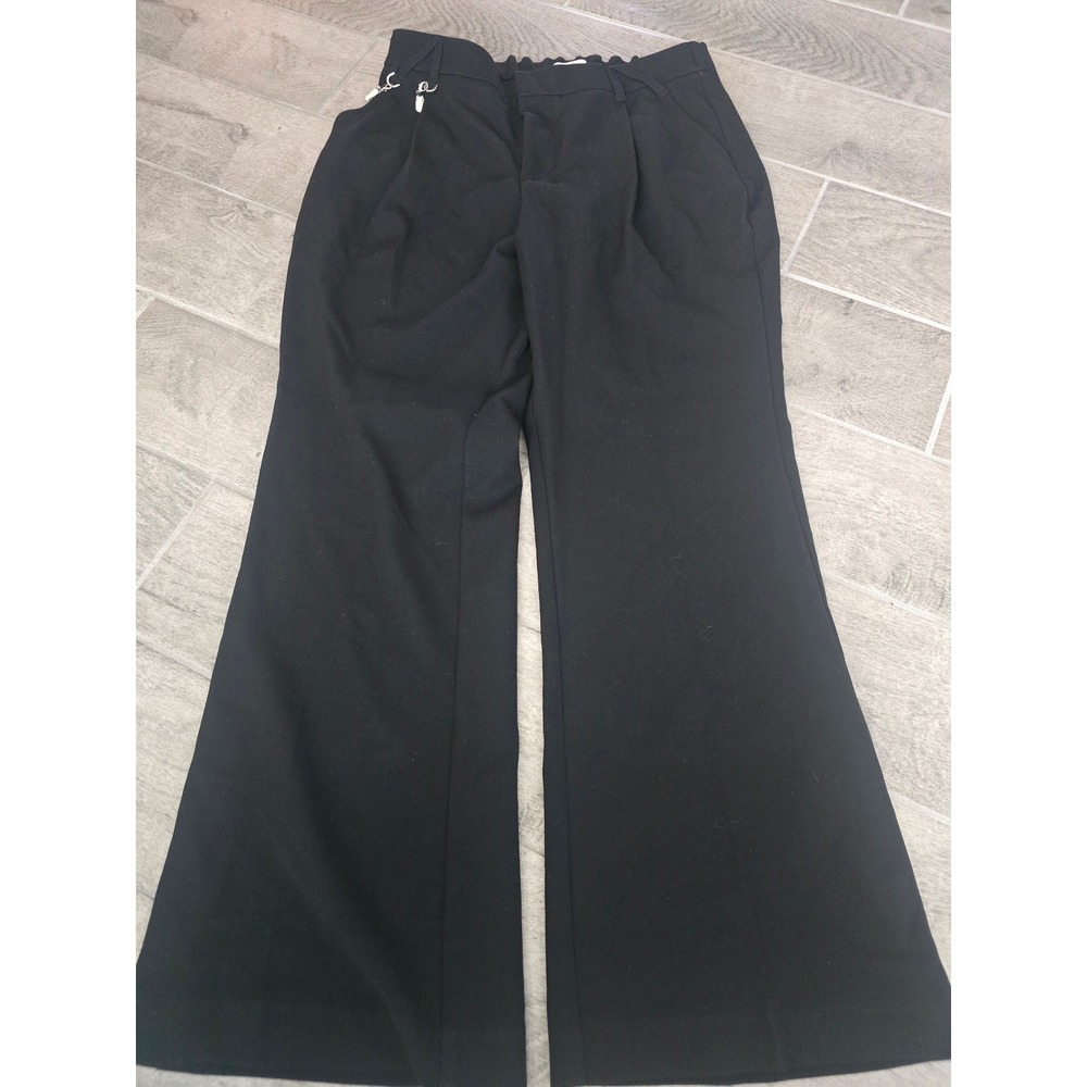 Maeve Black Wide-Leg Trousers